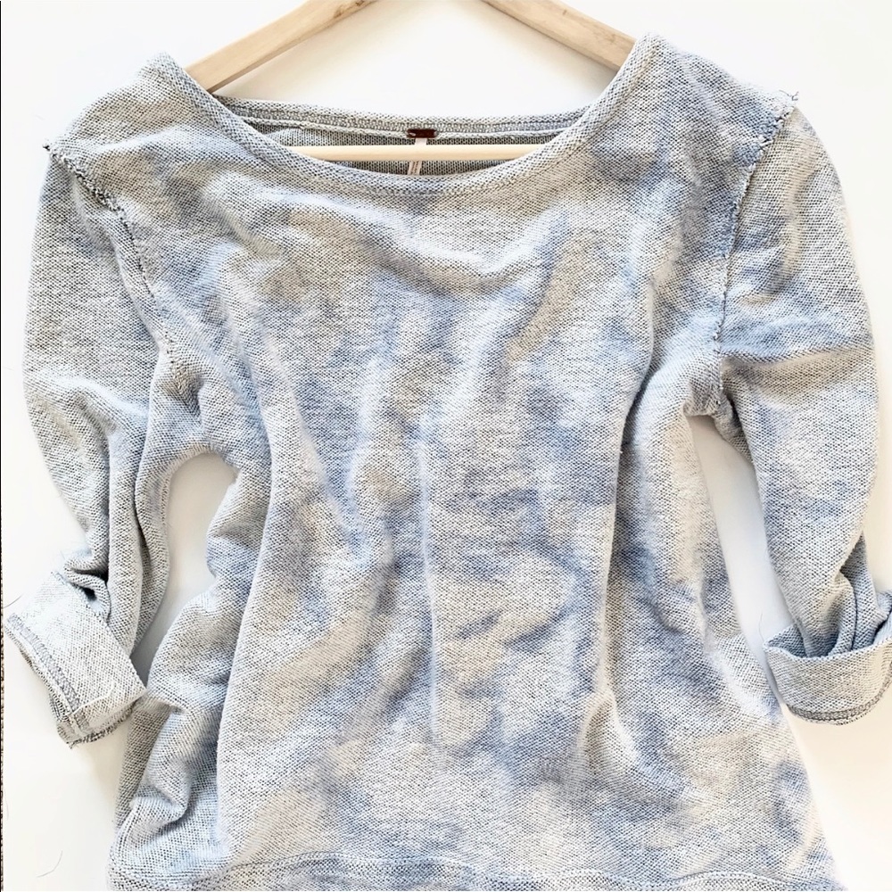 Free People Tie Dye Hi-Low Hem Top
